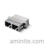 SC to SC Duplex Metal Fiber Optic Adapter