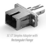 SC-ST Simplex-Adapter mit Rechteckflansch