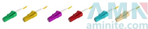 LC/UPC 1.2mm Short Boot 17mm Single Mode Multimode Fiber Optic Connectors