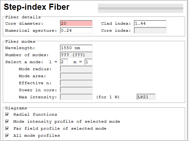 Step index fiber